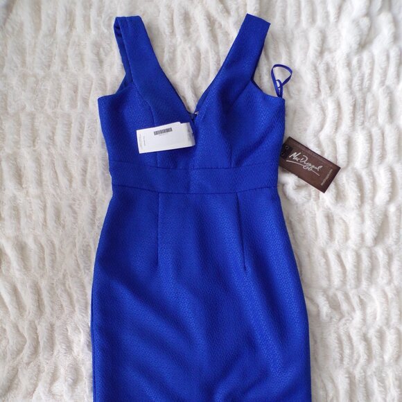 NWT Macduggal blue cocktail mini dress 4 - Picture 2 of 12